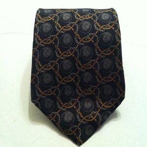 SULKA MEN'S BLACK 100%SILK TIE  4" x 58" MADE IN FRANCE